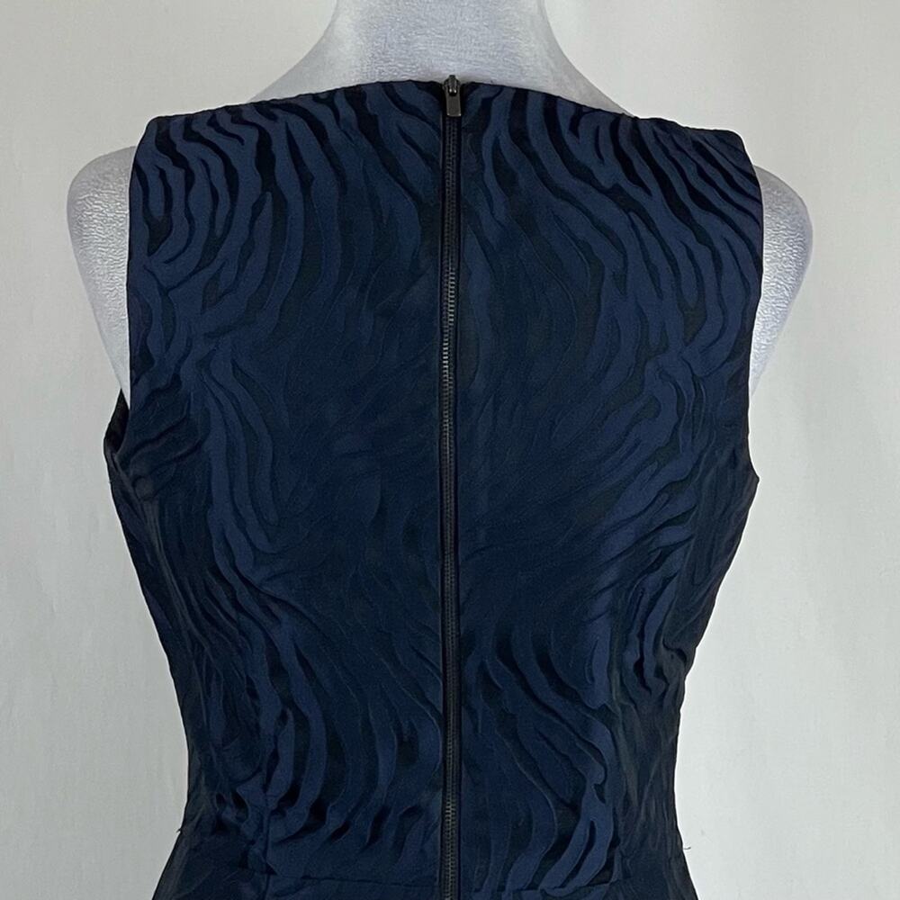 Banana Republic Black Navy Zebra Print Feminine Date Night Dress NWOT Size 6 - Picture 7 of 14